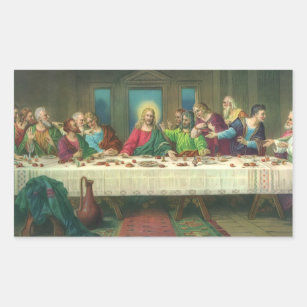 The Last Supper Originally by Leonardo da Vinci Rectangular Sticker