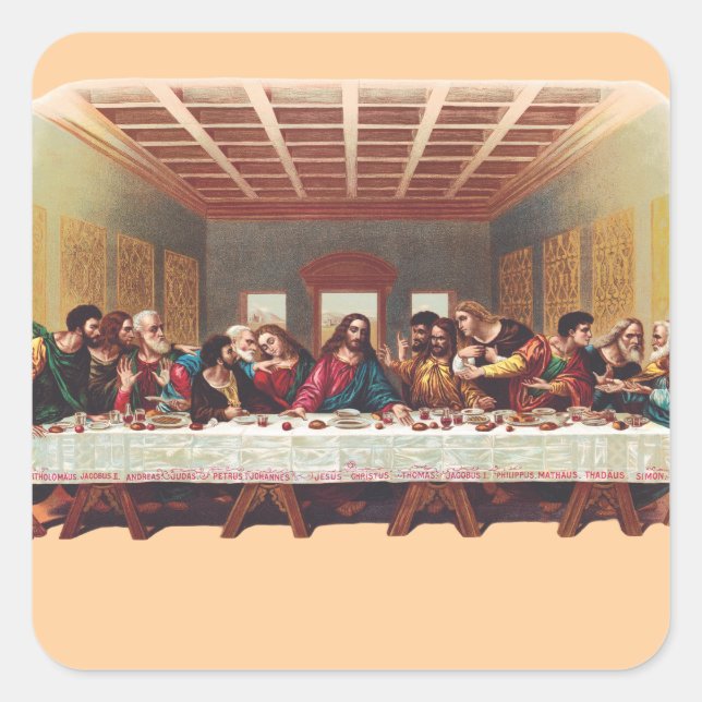 The Last Supper Square Sticker (Front)