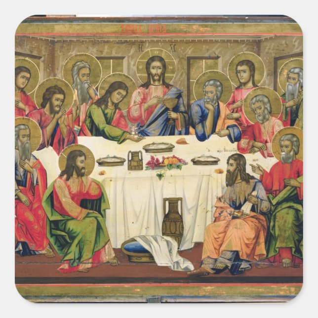 The Last Supper Square Sticker (Front)