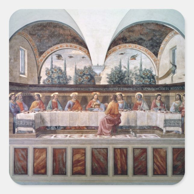 The Last Supper Square Sticker (Front)