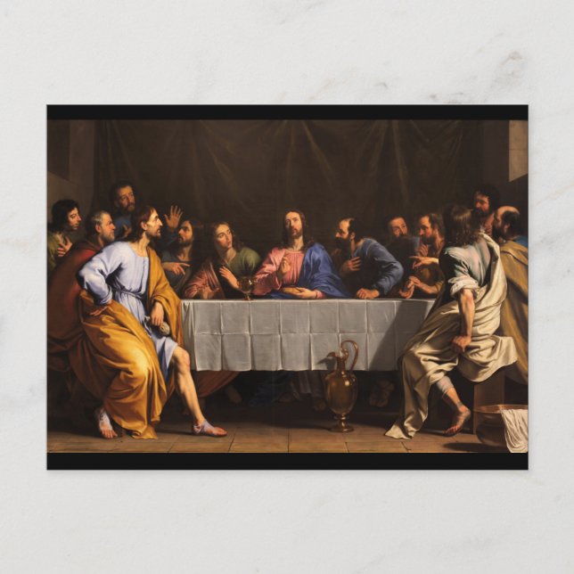 The Last Supper with Disciples Postcard (Front)