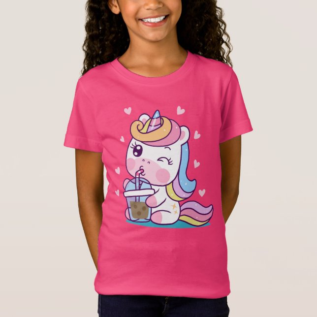 The Last Unicorn Colourful Kawaii Cute Baby Horse T-Shirt (Front)