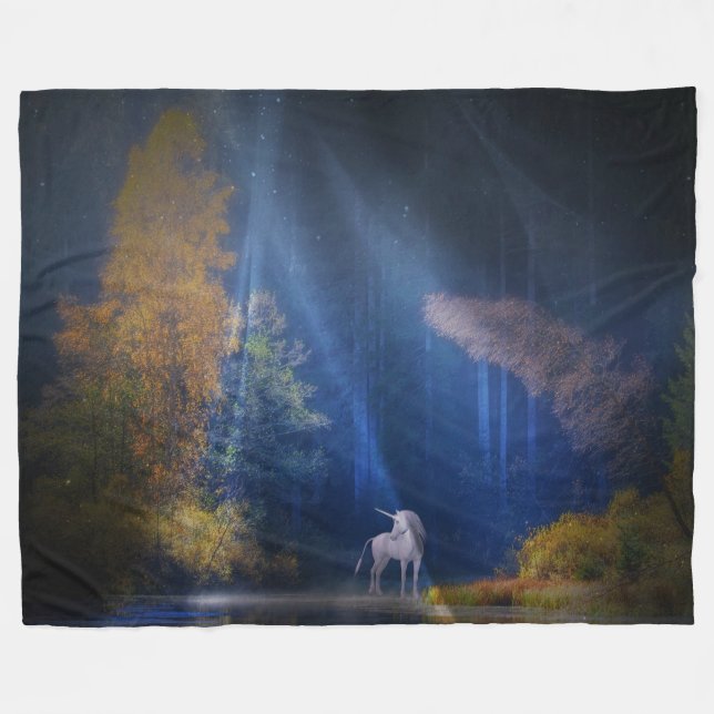 The Last Unicorn Fleece Blanket (Front (Horizontal))