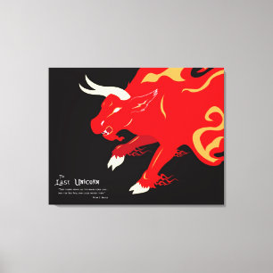 The Last Unicorn: The Red Bull Canvas Print