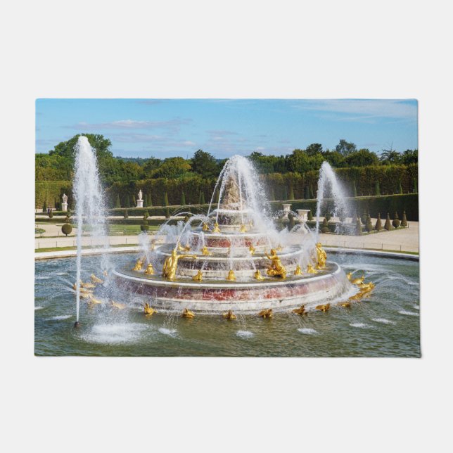 The Latona Fountain in the gardens of Versailles Doormat (Front)
