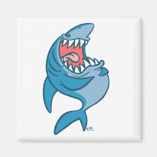 The Laughing Shark cartoon magnet