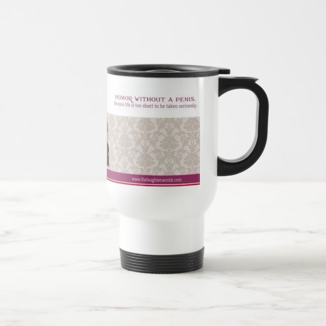 The Laughter Womb travel mug (Right)