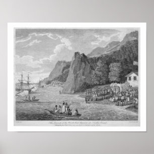 The Launch of the North West America at Nootka Sou Poster