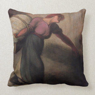 The Laundress, 1894 (oil on canvas) Cushion
