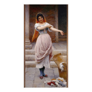 The Laundress by Eugen von Blaas Photo Print