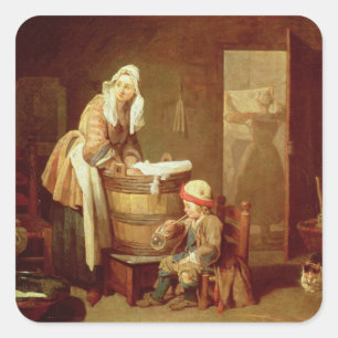 The Laundry Woman Square Sticker