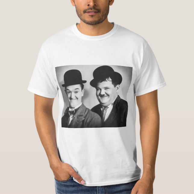  "The Laurel-Hardy Laughter Legacy: 95 Years Young T-Shirt (Front)