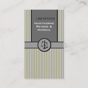 The Law In Stripes. Attorney Justice Scale Business Card