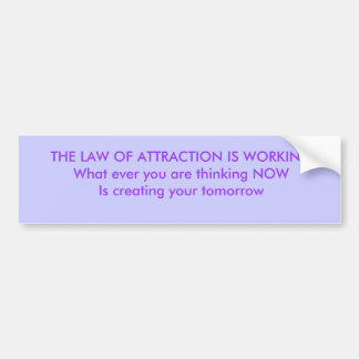 THE LAW OF ATTRACTION IS WORKINGWhat ever you a... Bumper Sticker
