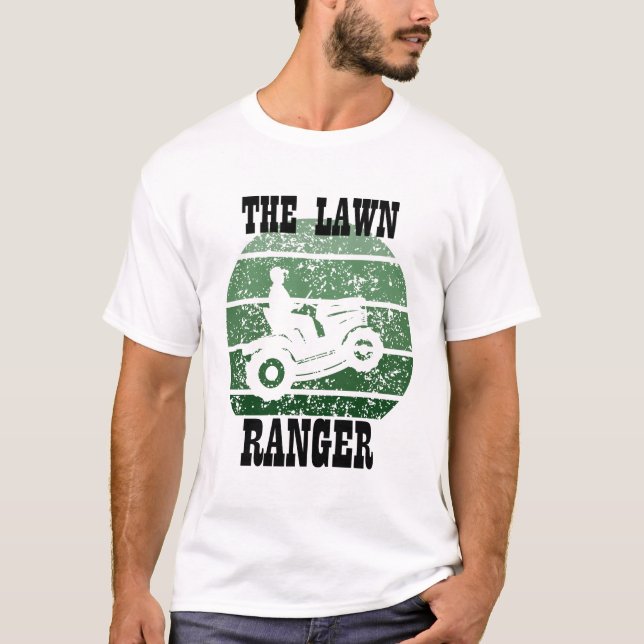 The Lawn Ranger Funny Lawn Mowing Unisex T-Shirt (Front)
