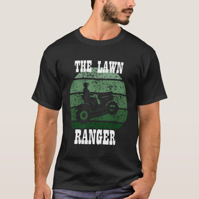 The Lawn Ranger Funny Lawn Mowing Unisex T-Shirt (Front)