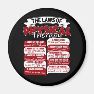 The Laws Of Physical Therapy Awesome Therapist Magnet