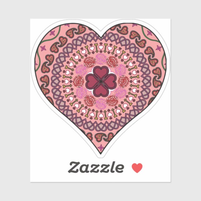 The Layers of the Heart Contour Sticker (Sheet)