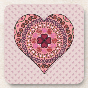 The Layers of the Heart Square Coaster