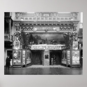 The Leader Theatre, 1921. Vintage Photo Poster