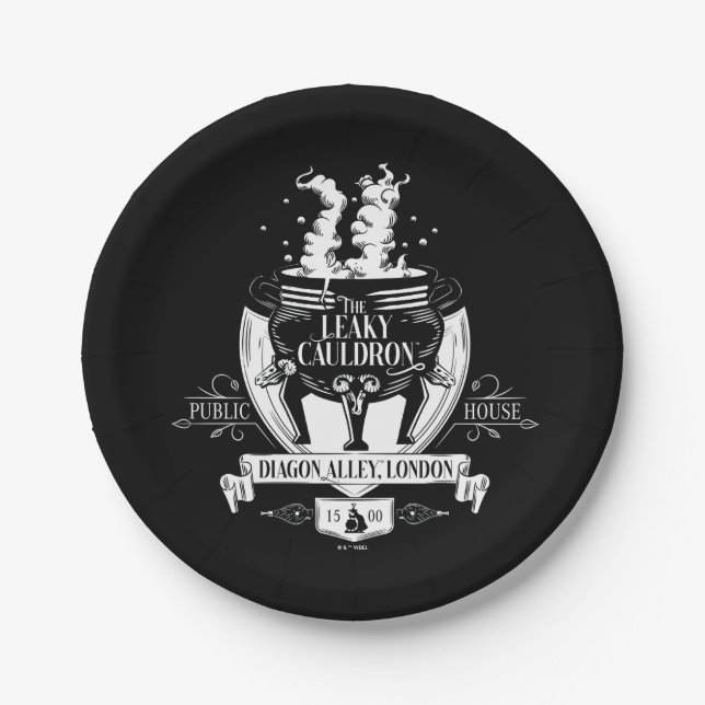 THE LEAKY CAULDRON™ Shop Graphic Paper Plate (Front)