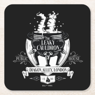 THE LEAKY CAULDRON™ Shop Graphic Square Paper Coaster