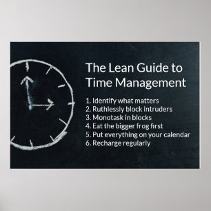 The Lean Guide to Time Management Poster
