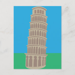 The Leaning Tower of Pisa from Italy Postcard