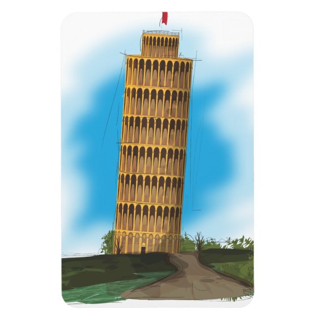 The Leaning tower of Pisa, Italy Magnet (Vertical)
