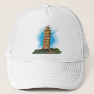 The Leaning tower of Pisa, Italy Trucker Hat
