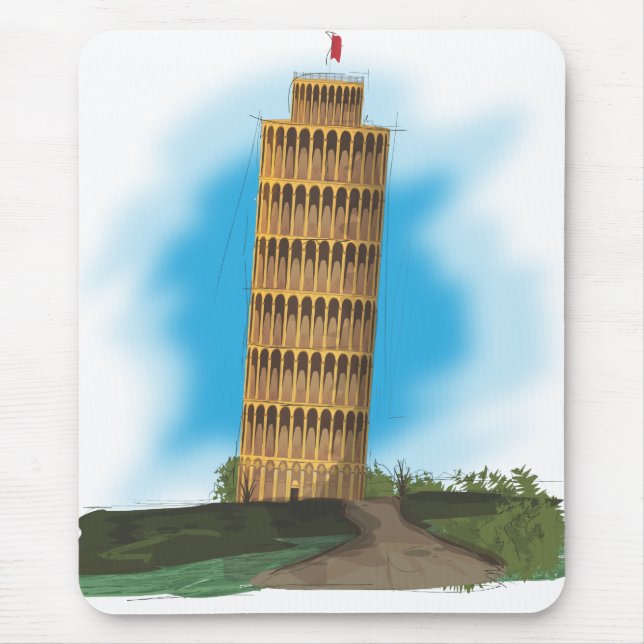 The Leaning Tower of Pisa Mouse Pad (Front)