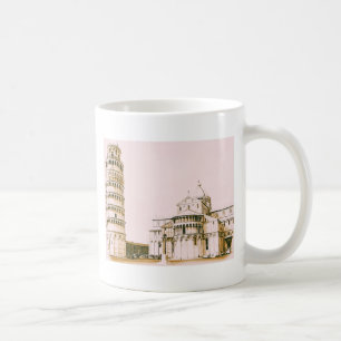 The Leaning Tower of Pisa, vintage, mug