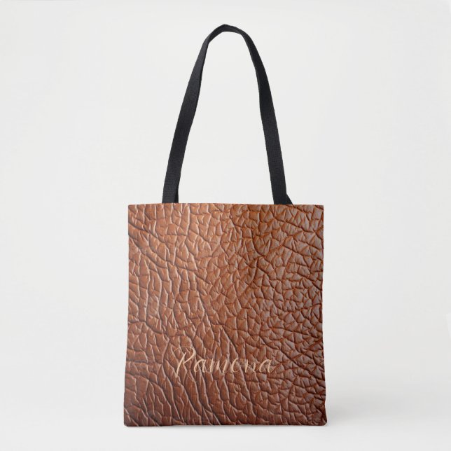 The Leather Look/Personalised Tote Bag (Front)
