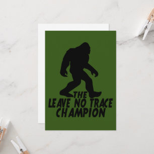 The Leave No Trace Champion Funny Bigfoot Invitation