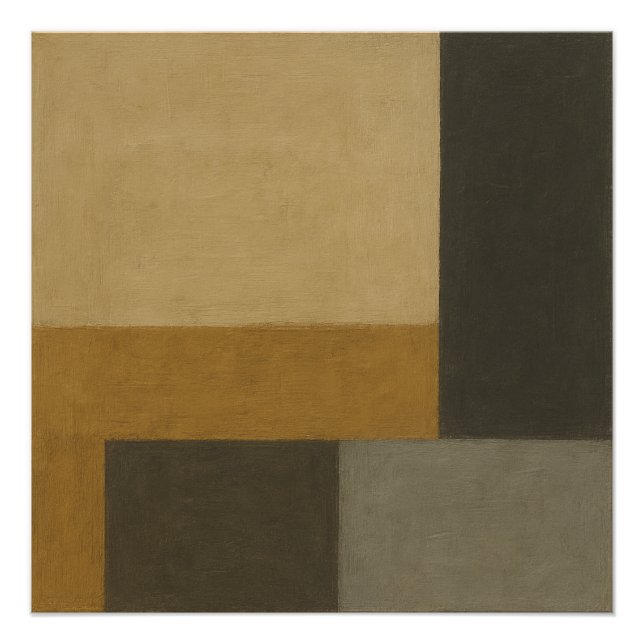 The Ledger That Remembered Textural Ochre Poster (Front)