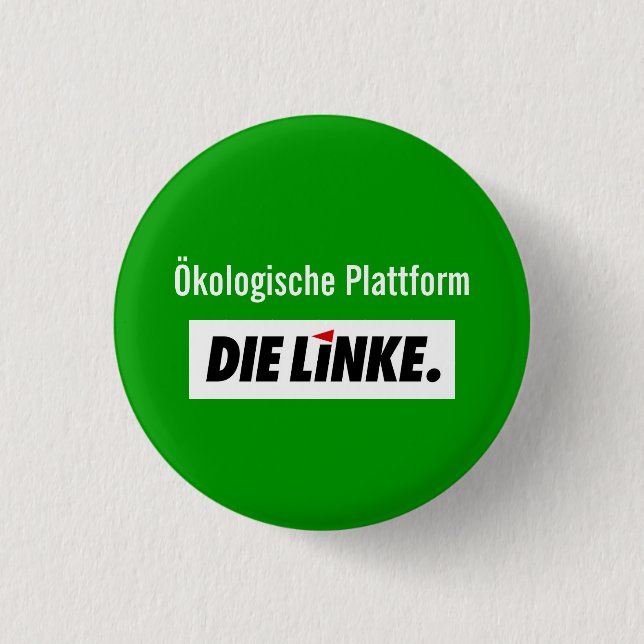 The Left Ecological Platform 3 Cm Round Badge (Front)