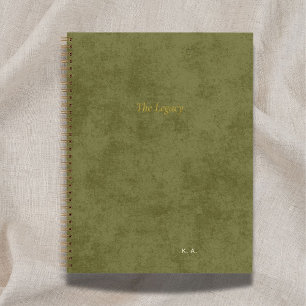 The Legacy   Personalized Author Green Notebook