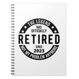 the legend has officially retired 2023 notebook