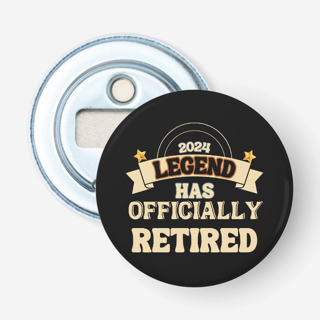 The legend has officially retired bottle opener (Front)