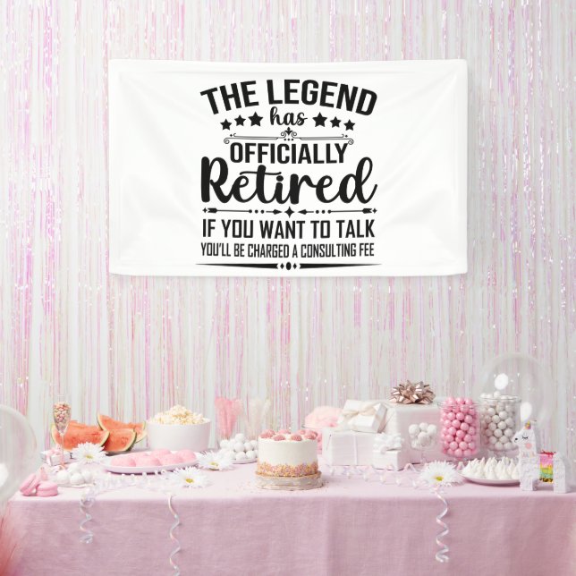 The legend has officially retired fuuny retirement banner (Party)