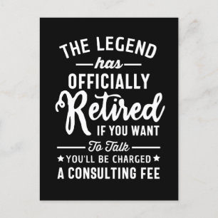 The Legend Has Officially Retired If you Want  Postcard