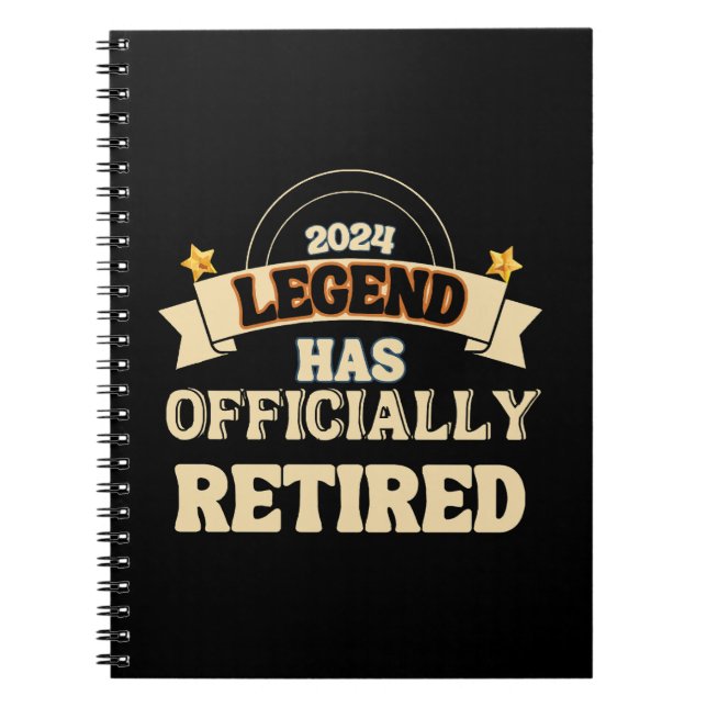 The legend has officially retired notebook (Front)