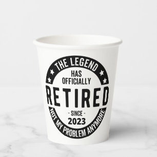 The Legend Has Officially Retired, Retired 2023 Paper Cups