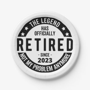 The Legend Has Officially Retired, Retired 2023 Paper Plate