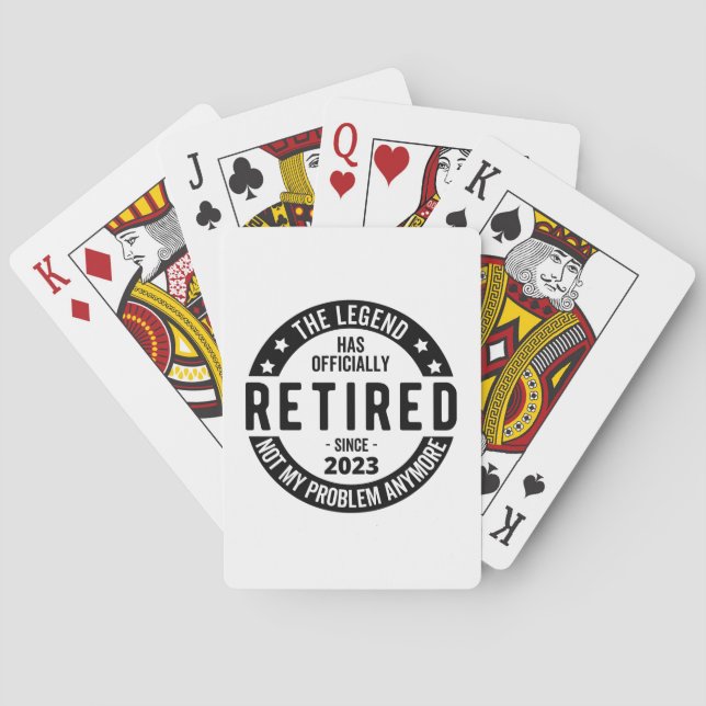 The Legend Has Officially Retired, Retired 2023 Playing Cards (Back)