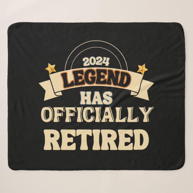 The legend has officially retired sherpa blanket (Front (Horizontal))
