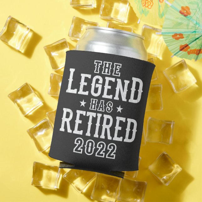 The Legend Has Retired 2022 Funny Retirement Gift Can Cooler (In Situ Summer)