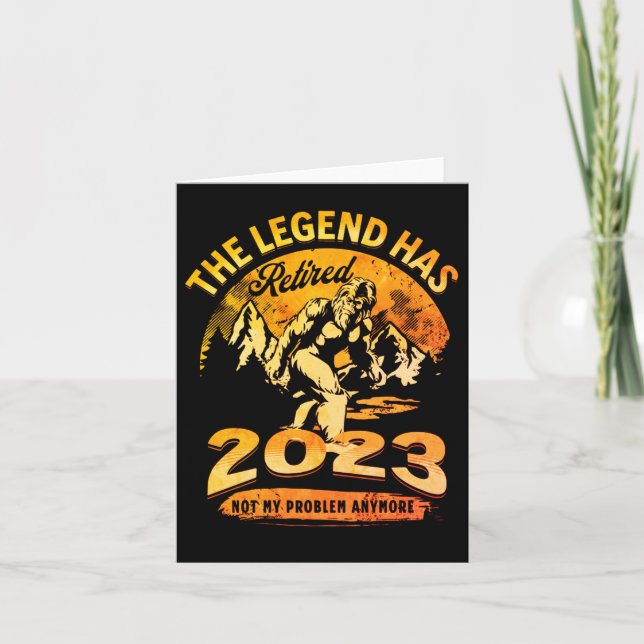 The Legend has Retired 2023 Fun Bigfoot Retirement Invitation (Front)