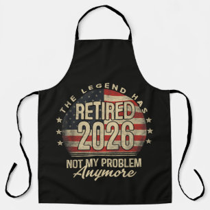 The Legend Has Retired 2026 Funny Apron