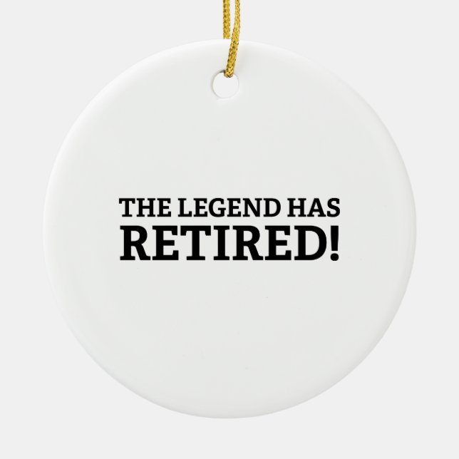 The Legend Has Retired Ceramic Tree Decoration (Front)
